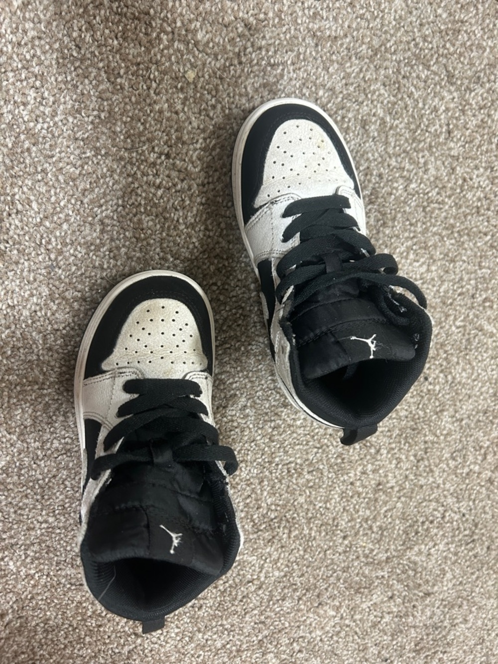 Nike Kids Black and White High-Top Sneakers